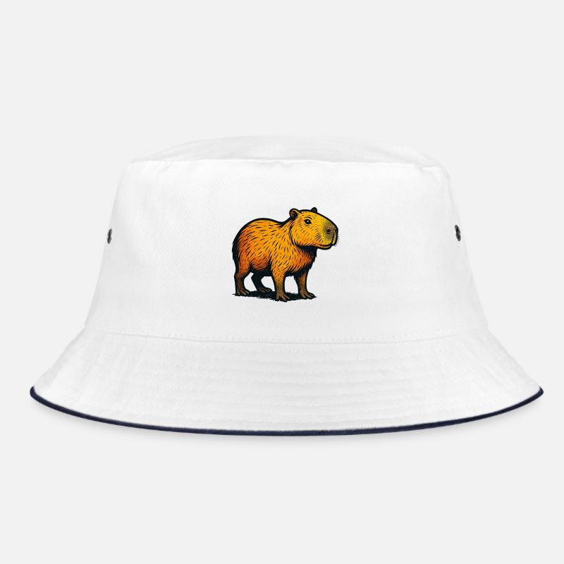 Kapibara Gradient Illustration Bucket Hat