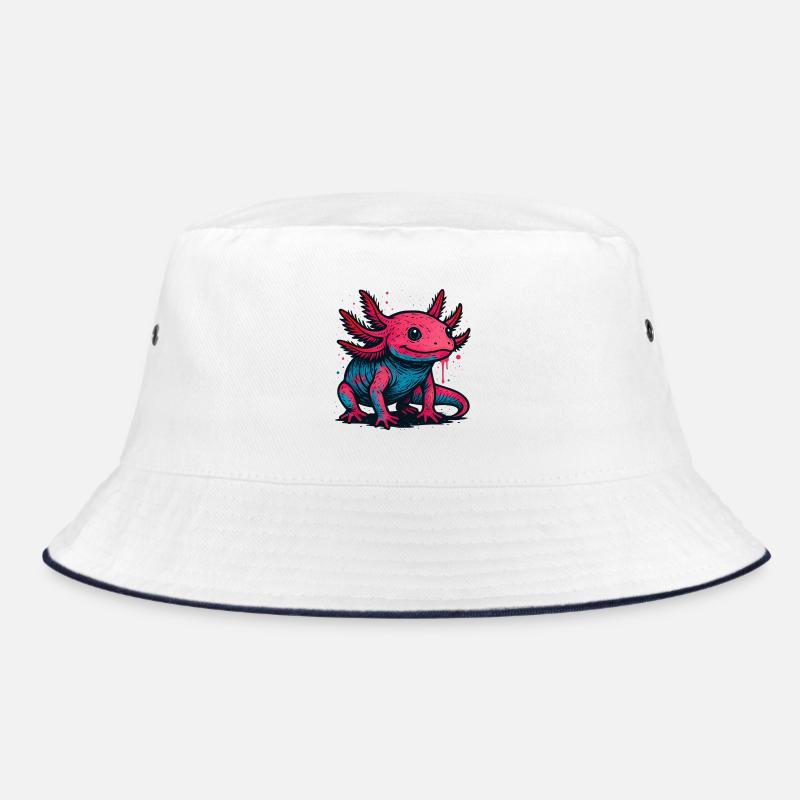 Neon Axolotl Spritzer Bucket Hat