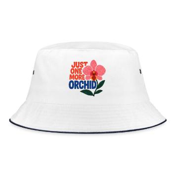 Nur noch eine Orchidee - Bucket Hat - Weiß/Navy - Vorne
