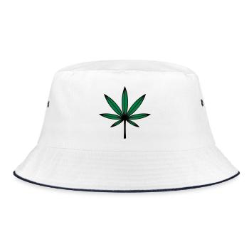 Cannabis / Marijuana / Feuille de chanvre (2C) - Bob - blanc/marine - Devant
