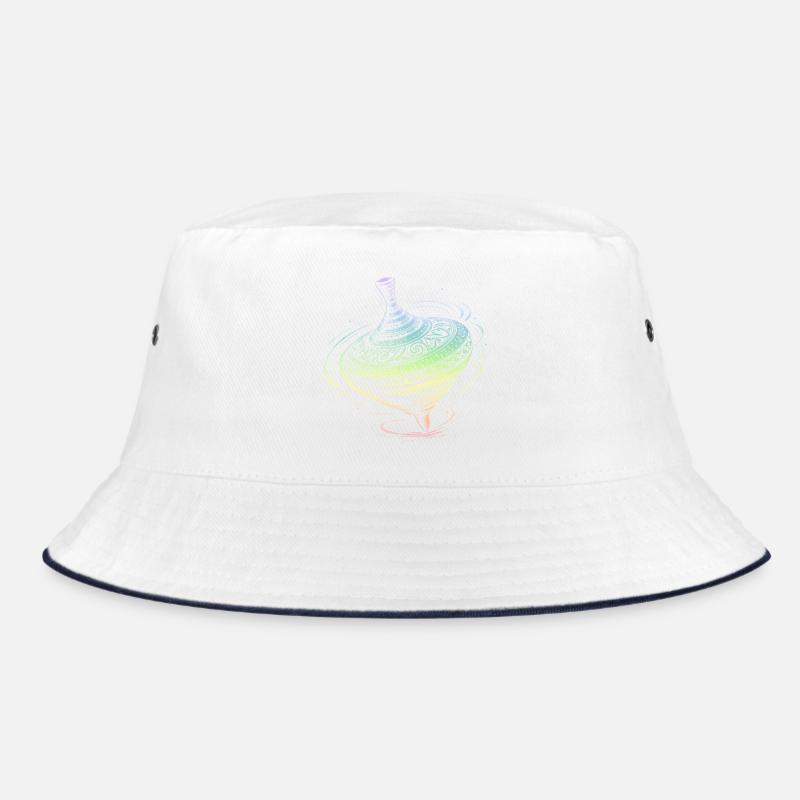 Kreisel - Bucket Hat - Weiß/Navy