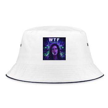 Was zum Teufel, DJs machen tatsächlich Merch - Bucket Hat - Weiß/Navy - Vorne