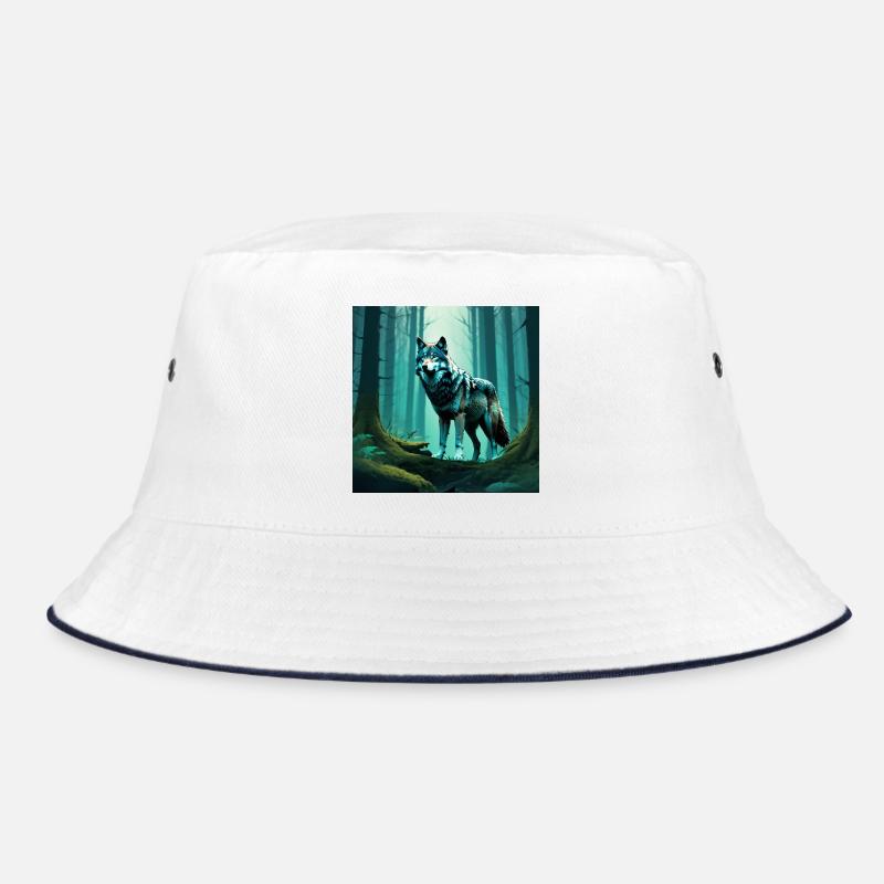 Waldwolf im Nebelwald Bucket Hat