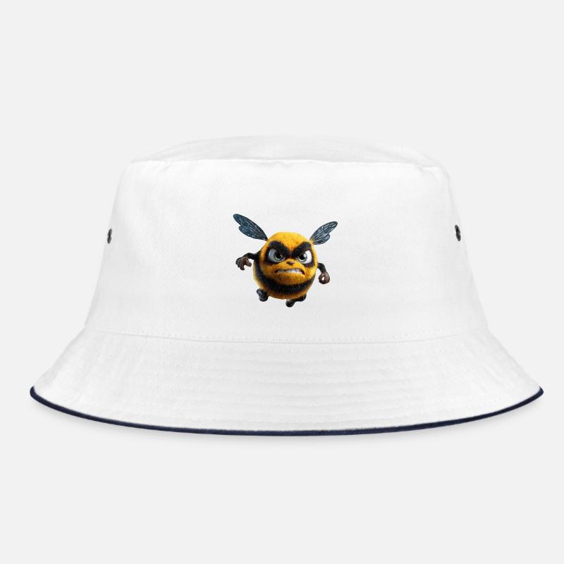 Wuetende_Hummel_Comic_3D_Wut_Insekt_Design Bucket Hat