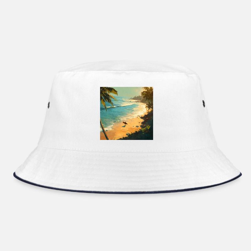 Surfeurs de plage ensoleillés sur Palm Beach - Bob - blanc/marine