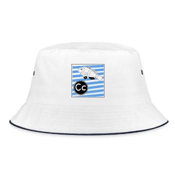 C for Clownfish - Bucket Hat - white/navy - Front