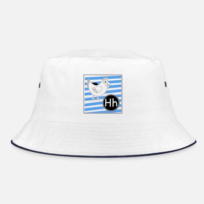 H pour poulet - Bob - blanc/marine