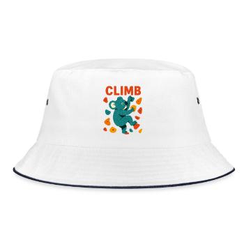 Bouldering Koala Koala Bear Climb Climbing Gift - Bucket Hat - white/navy - Front