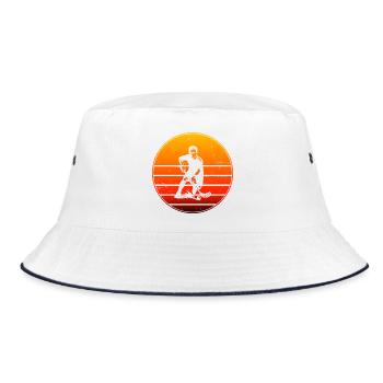Short and clear floorball - Bucket Hat - white/navy - Front