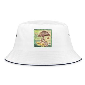 Fungi - Bucket Hat - white/navy - Front