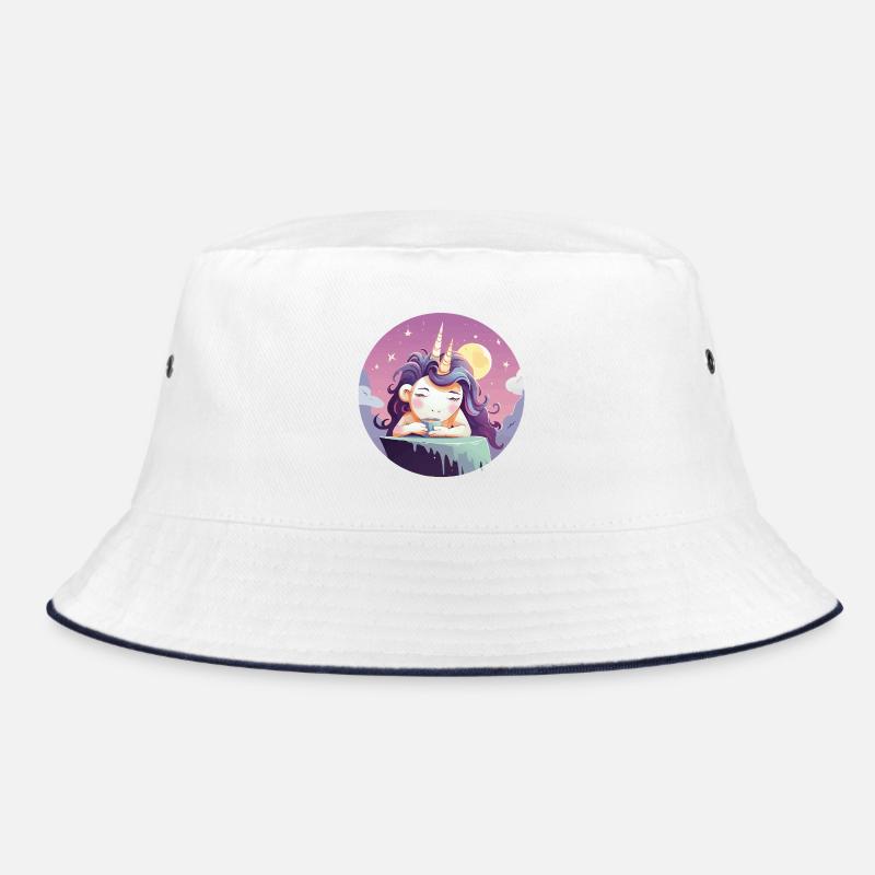 Mondtee Einhorn am Abend Bucket Hat