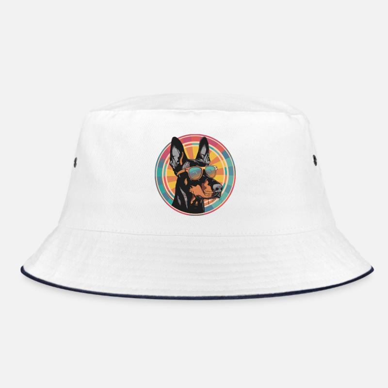Dobermann Pop Art Sonnenbrille Bucket Hat