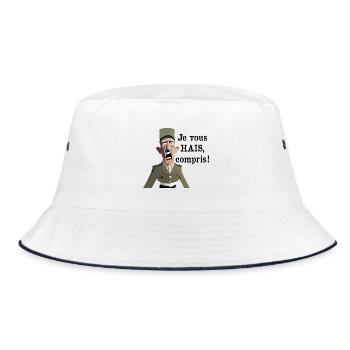 JE VOUS HAIS, COMPRIS ? - Bob - blanc/marine - Devant