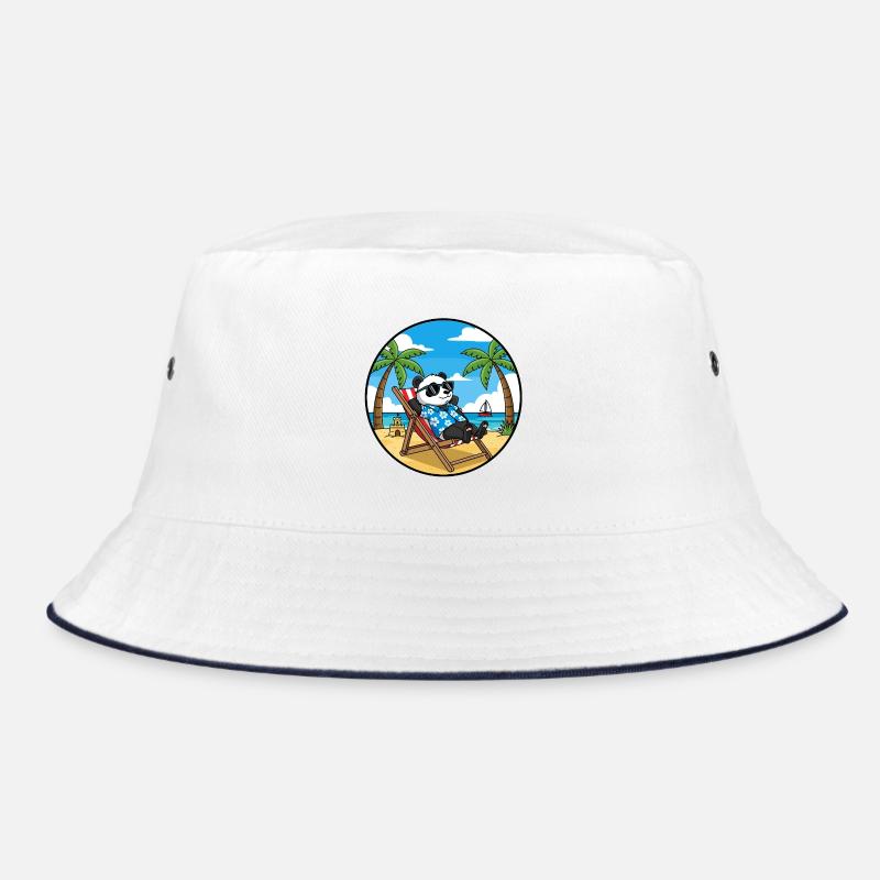Coole Panda Beach Vacation Summer Vibes Bucket Hat