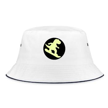 Dinosaure de snowboard pour enfants - Bob - blanc/marine - Devant