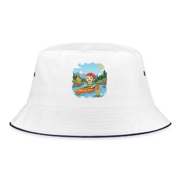 Bouno Adventure on the River - Bucket Hat - white/navy - Front