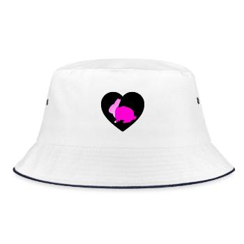 Rabbit - Bucket Hat - white/navy - Front