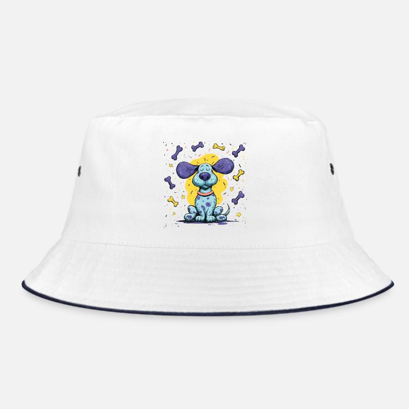 Stardog in colorful orbit Bucket Hat