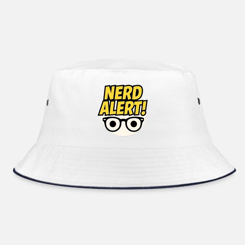 Nerd Alert Spaßdesign mit Brille Bucket Hat