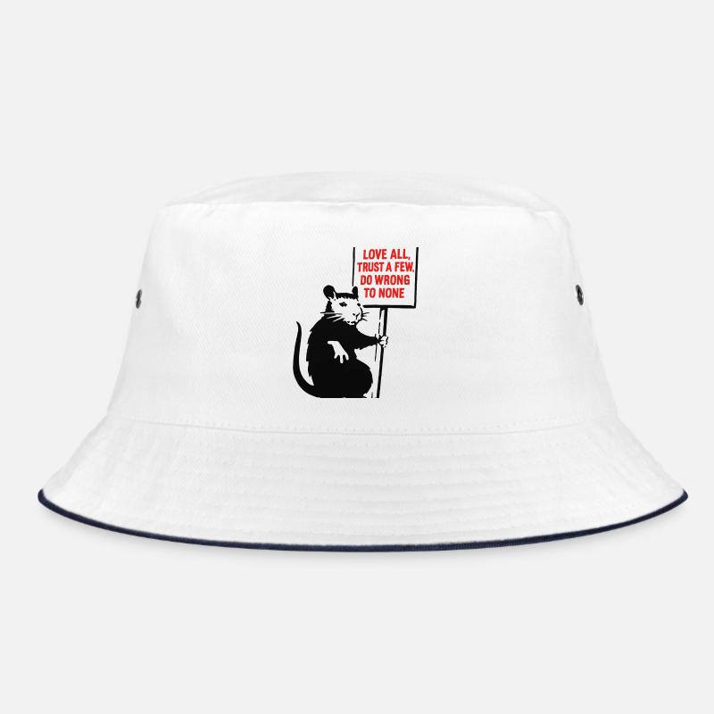 Ratte mit Protest-Schild Bucket Hat