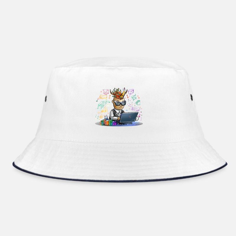 Infernal designer on laptop Bucket Hat