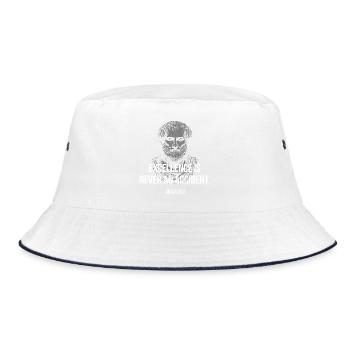 Aristotle: Excellence Is Not An Accident - Bucket Hat - white/navy - Front
