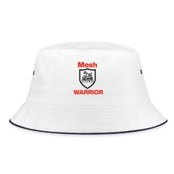 Mosh Warrior – Pit Legend! - Bucket Hat - white/navy - Front