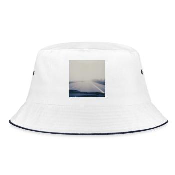Travelling in grey - Bucket Hat - white/navy - Front