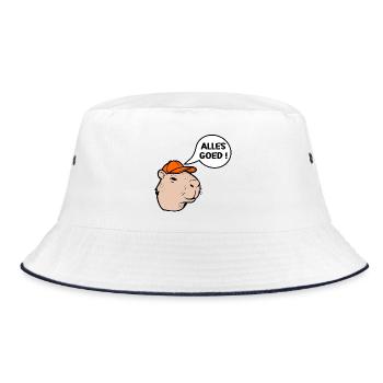 Alles gut - Bucket Hat - Weiß/Navy - Vorne