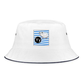 Y for Yak - Bucket Hat - white/navy - Front
