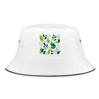Feuilles vertes - Bob - blanc/marine - Devant