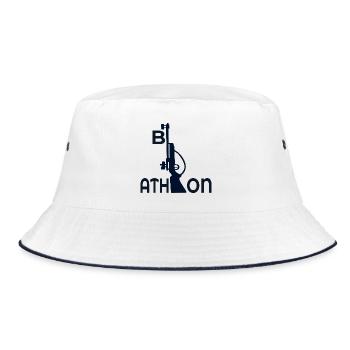 Biathlon Winter Sport - Bucket Hat - white/navy - Front
