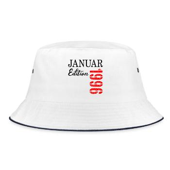 31st Birthday - January 1996 - Bucket Hat - white/navy - Front