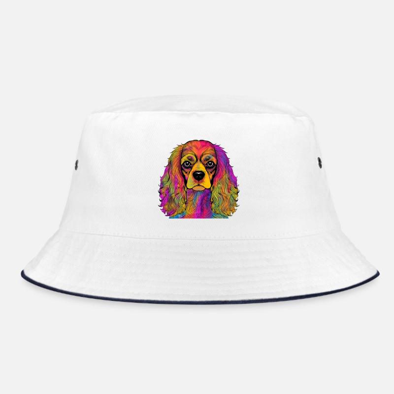 Cavalier King Charles Spaniel - Bob - blanc/marine
