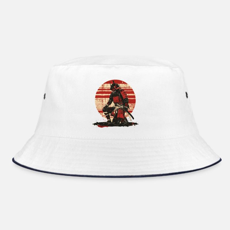 Roter Samurai Schlachtenlook,Ronin Bucket Hat