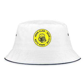 Bier Club Verein Saufen - Bucket Hat - Weiß/Navy - Vorne