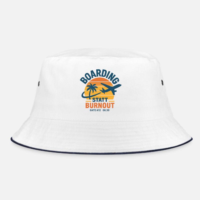 Boarding instead of burnout sunset Bucket Hat