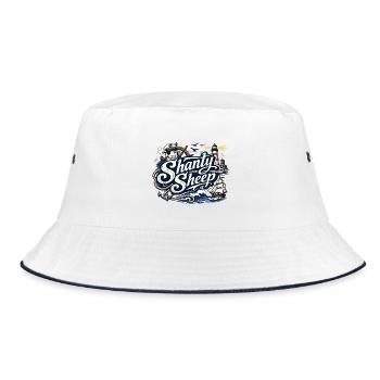 Shanty Sheep Nautical Graphic - Bucket Hat - white/navy - Front