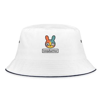 Bunny 67: Trendsetter - Bucket Hat - white/navy - Front