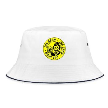 Jga Crew Affe Junggesellenabschied - Bucket Hat - Weiß/Navy - Vorne