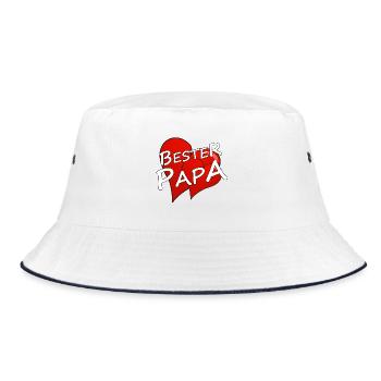 BESTER PAPA - Bucket Hat - Weiß/Navy - Vorne