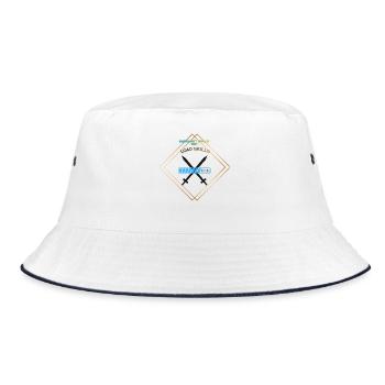 Gamer Load Skills  - Bucket Hat - Weiß/Navy - Vorne