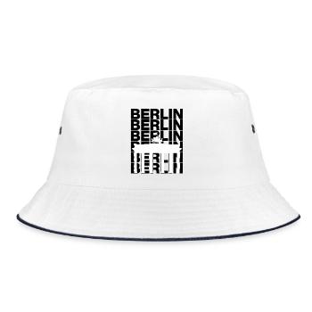 BERLINER STOLZ BRANDENBURG HAUPTSTADT IS BERLIN - Bucket Hat - Weiß/Navy - Vorne