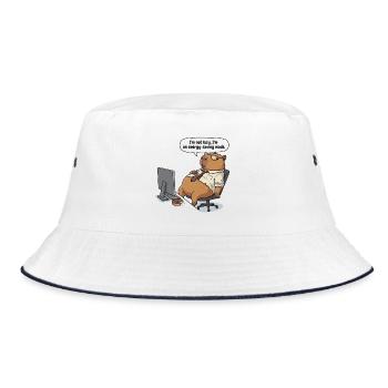Castor capybara économe en énergie au travail - Bob - blanc/marine - Devant
