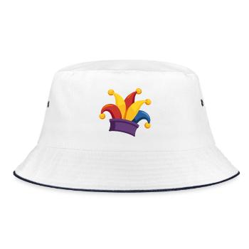 Classique bonnet de fou pour le carnaval et le carnaval - Bob - blanc/marine - Devant