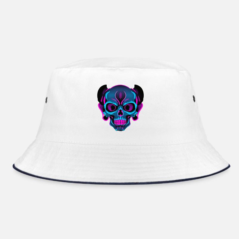 Neon Skull mit Kopfhörern Bucket Hat