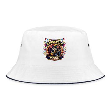 Carnival Mouse Skirt Cologne Alaaf Gift - Bucket Hat - white/navy - Front