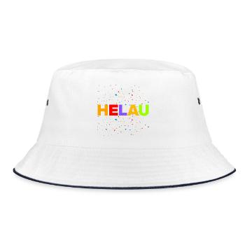 HELAU, CONFETTI EXPLOSION! - Bucket Hat - white/navy - Front