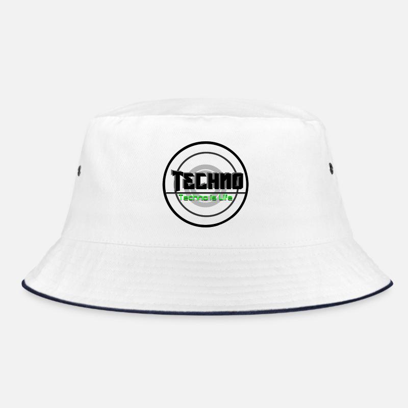 Techno Is Life Neon Logo Bucket Hat