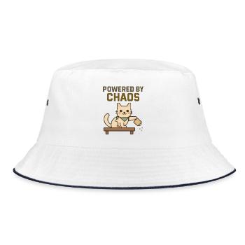 Propulsé par le Chaos - Chat Espiègle Renverse un café - Bob - blanc/marine - Devant